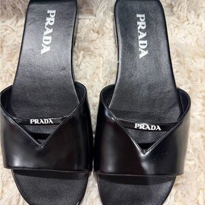 Prada Women's Black Slide Sandals